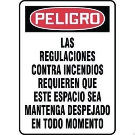 Accuform OSHA DANGER SAFETY SIGN FIRE SHMEXT102XT SHMEXT102XT